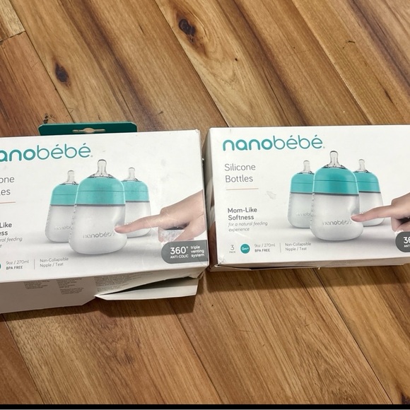 6 Nanobebe Flexy Silicone Bottles, 3-Pack, 5 oz New - Picture 1 of 4